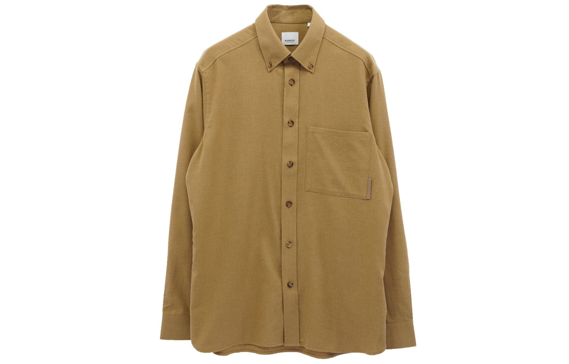 Burberry SS22  Camel Single-Breasted Long Sleeve Shirt. 80481191 圖 2
