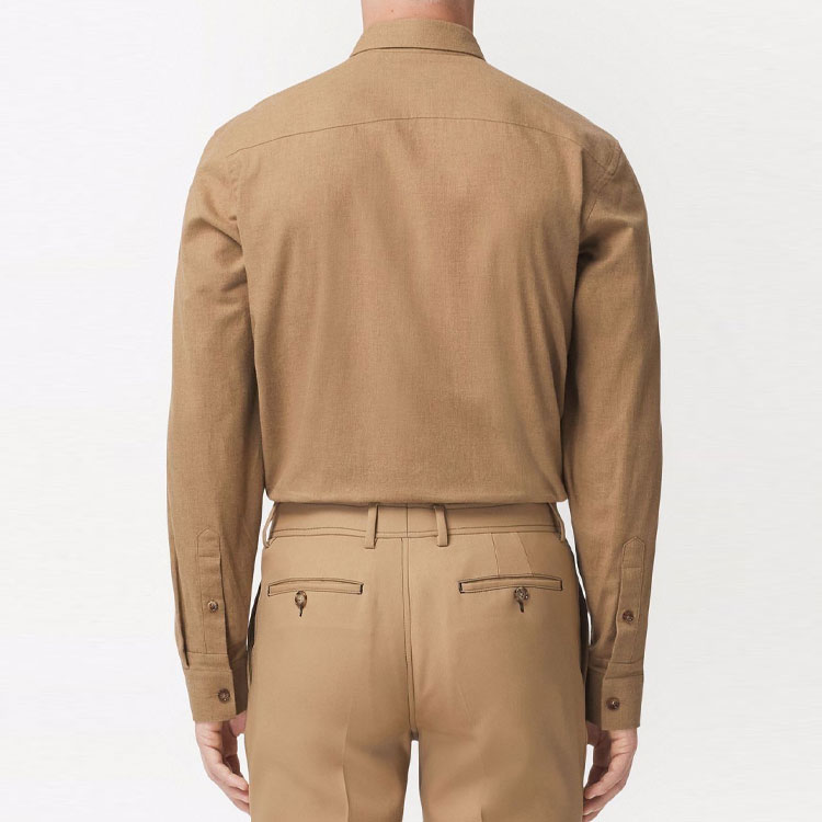 Burberry SS22  Camel Single-Breasted Long Sleeve Shirt. 80481191 圖 5
