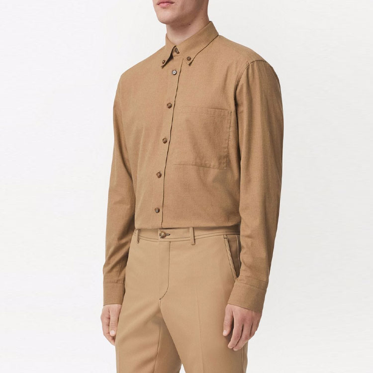 Burberry SS22  Camel Single-Breasted Long Sleeve Shirt. 80481191 圖 6