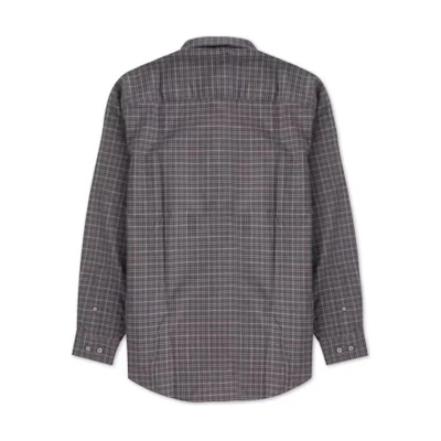 Burberry SS22 Check Pocket Contrast Long Sleeve Shirt Dark Grey 80040271