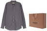 Purchase Camisa Burberry SS22 Manga Larga Gris Oscuro con Bolsillo y Contraste Check 80040271
