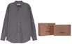 Details for Camisa Burberry SS22 Manga Larga Gris Oscuro con Bolsillo y Contraste Check 80040271