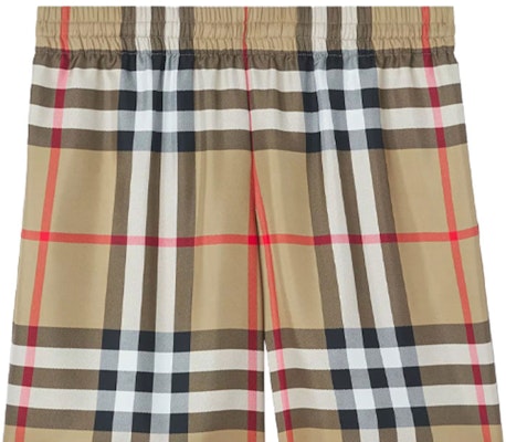 Burberry SS22 經典格紋真絲中長褲 - 復刻米色 80512811 Details for Burberry SS22 經典格紋真絲中長褲 - 復刻米色 80512811