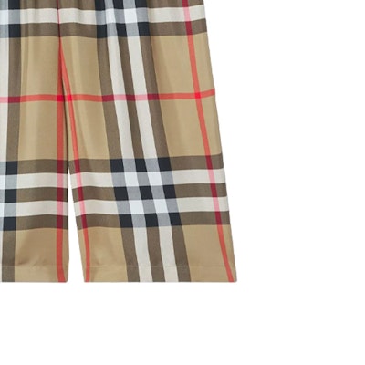 Burberry SS22 經典格紋真絲中長褲 - 復刻米色 80512811 Sizing Burberry SS22 經典格紋真絲中長褲 - 復刻米色 80512811