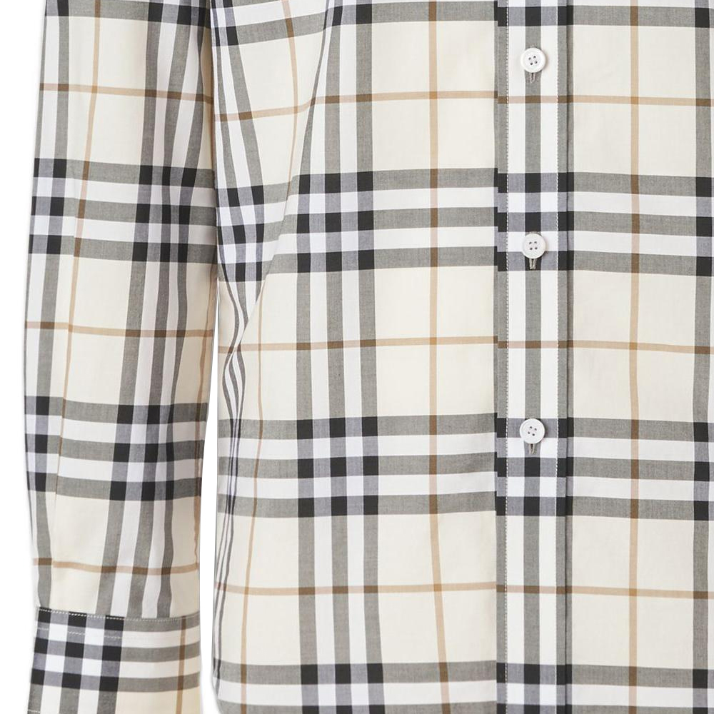 Purchase 버버리 SS22 체크무늬 화이트 긴팔 버튼업 셔츠 80502751