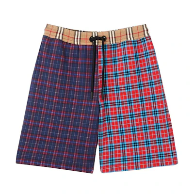 Burberry SS22 Classic Check Drawstring Casual Shorts Multicolor. 80341631