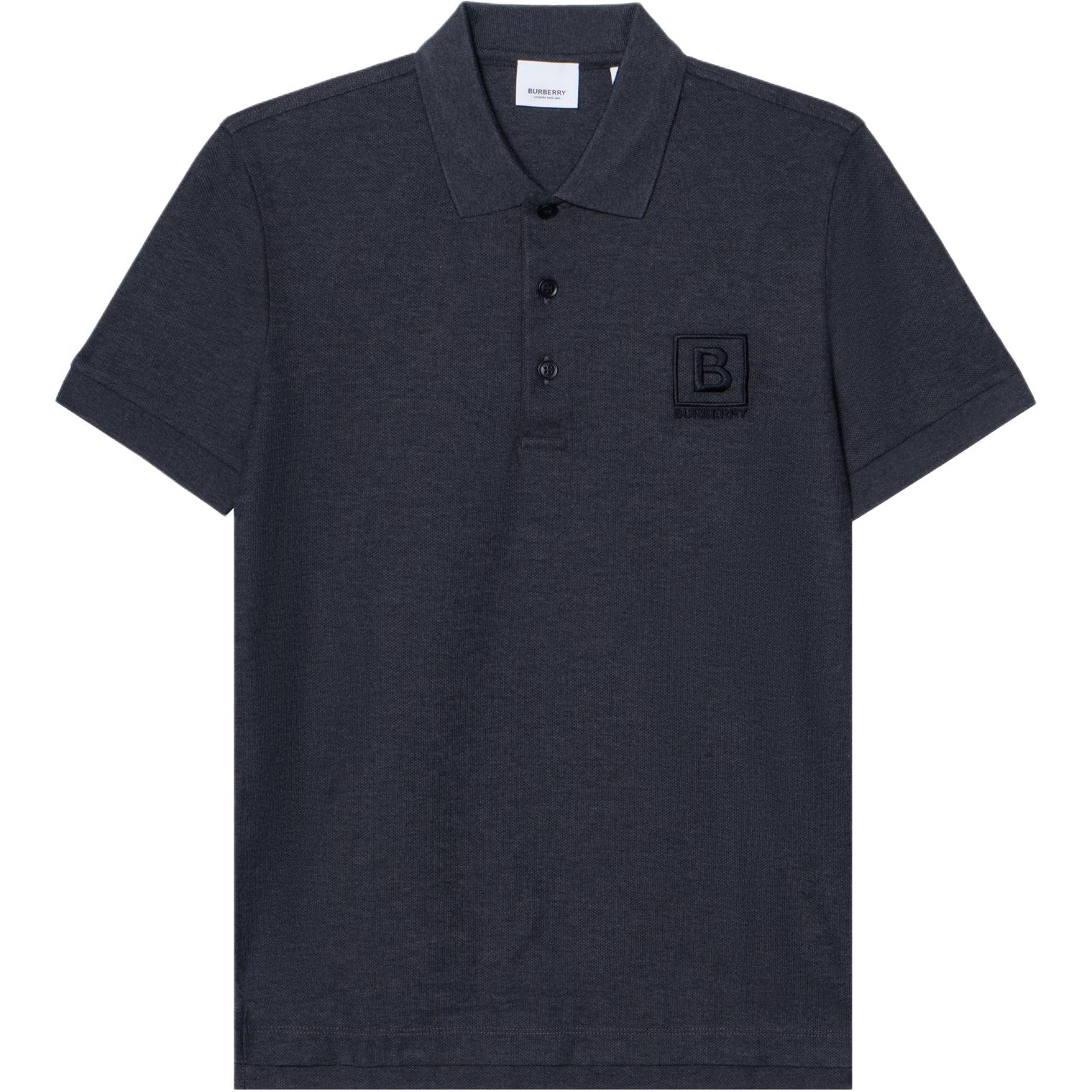 Burberry SS22  Cotton Polo Shirt with Logo Print in Dark Gray. 80530271