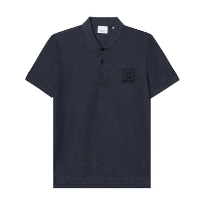 Burberry SS22 Cotton Polo Shirt with Logo Print in Dark Gray. 80530271