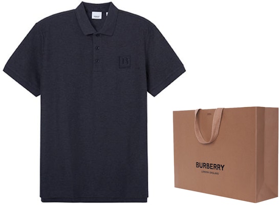 Polo Burberry SS22 de Algodón con Estampado de Logo en Gris Oscuro. 80530271 Lookbook Polo Burberry SS22 de Algodón con Estampado de Logo en Gris Oscuro. 80530271