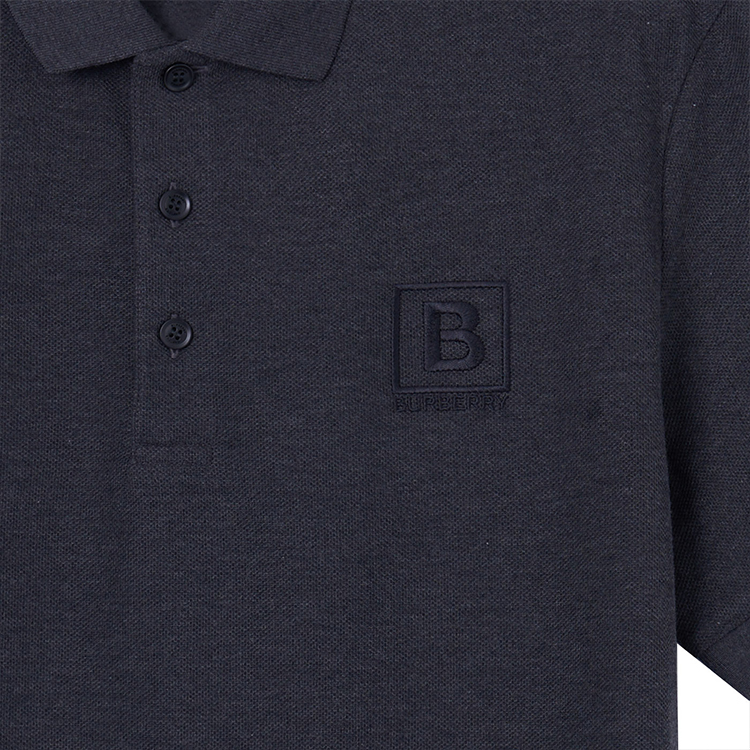Sizing Polo Burberry SS22 de Algodón con Estampado de Logo en Gris Oscuro. 80530271