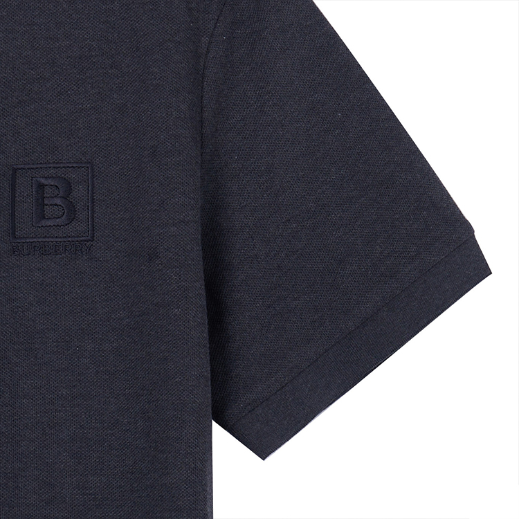 Cheap Polo Burberry SS22 de Algodón con Estampado de Logo en Gris Oscuro. 80530271