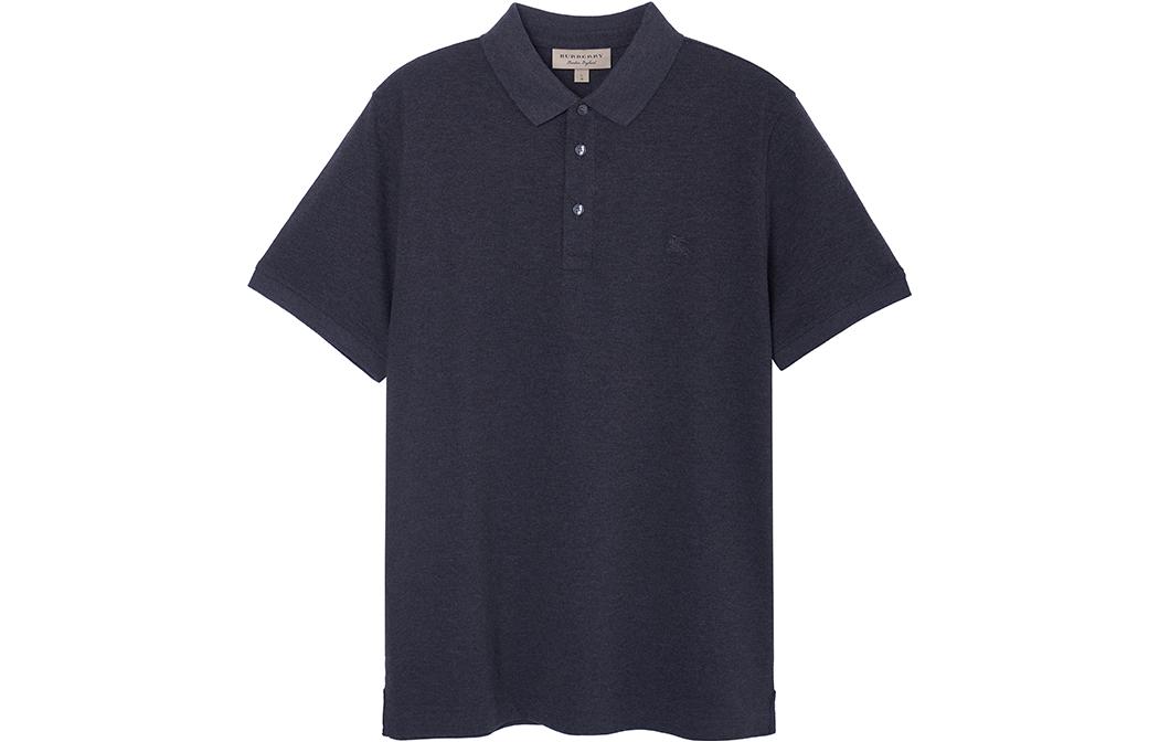 Burberry SS22  Dark Grey Polo Shirt with Knight Embroidery Logo. 80362741