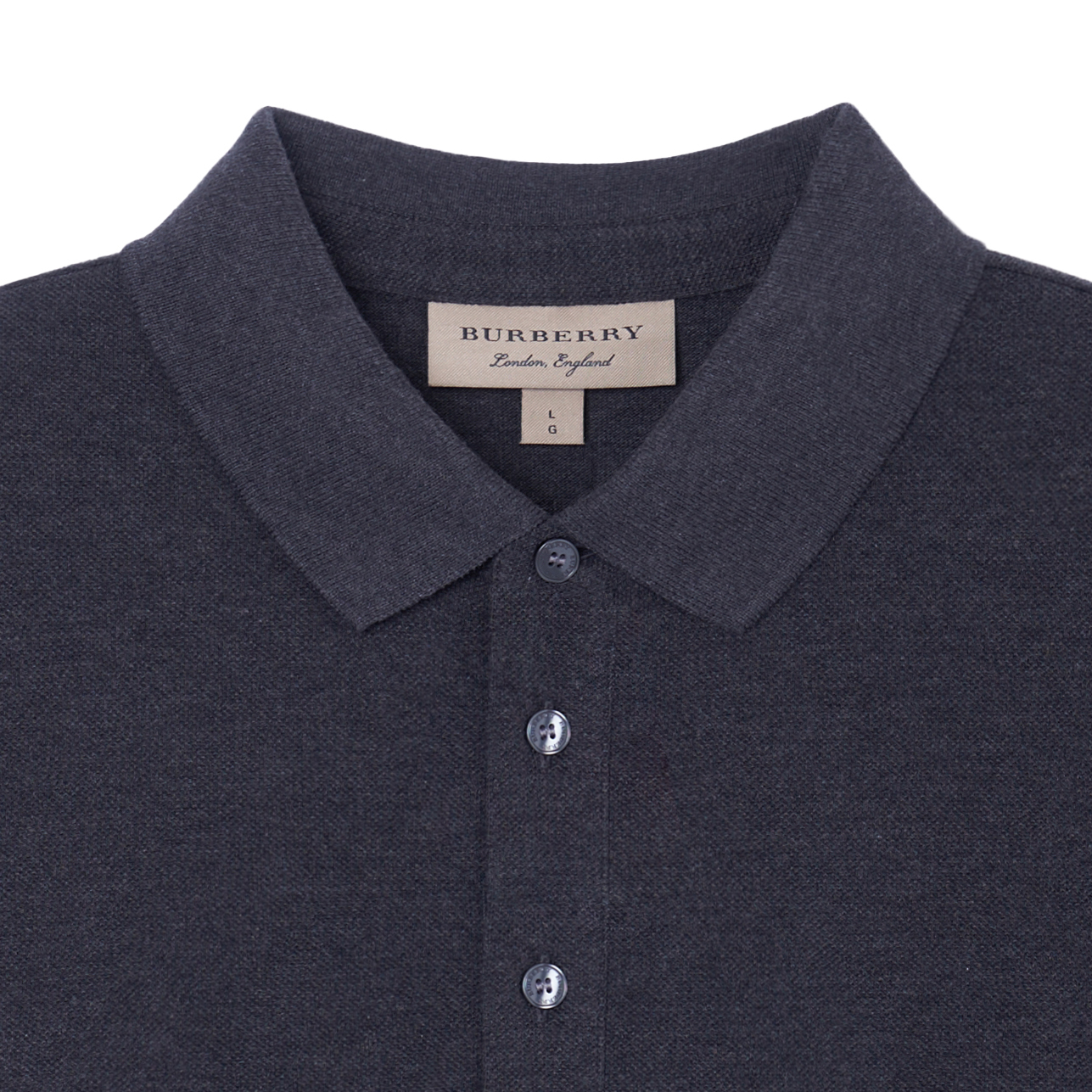 Purchase Burberry SS22 Polo Gris Oscuro con Logo Bordado de Caballero. 80362741
