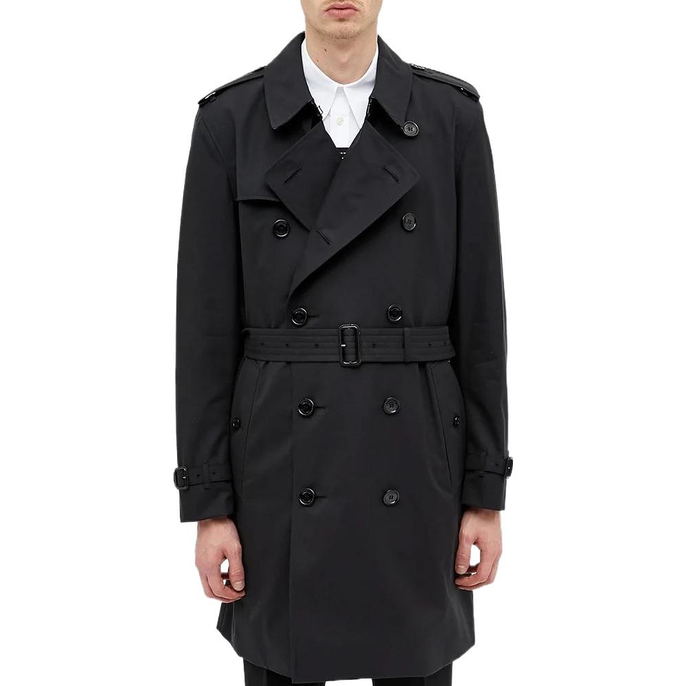 Shop Burberry SS22  Double-Breasted Black Trench Coat. 80281051