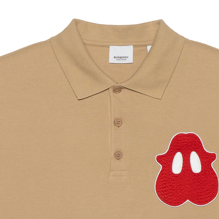 Burberry SS22  Embroidered Cartoon Polo Shirt Beige Brown. 80519301 圖 7