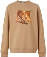 Burberry SS22 Fawn Print Crewneck Sweatshirt Camel 80575341 Burberry SS22 Fawn Print Crewneck Sweatshirt Camel 80575341