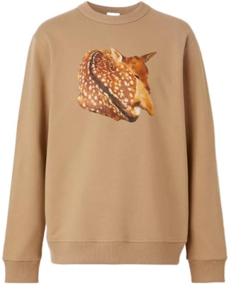 Burberry SS22 小鹿印花圓領長袖上衣 卡其色 80575341 Order Burberry SS22 小鹿印花圓領長袖上衣 卡其色 80575341