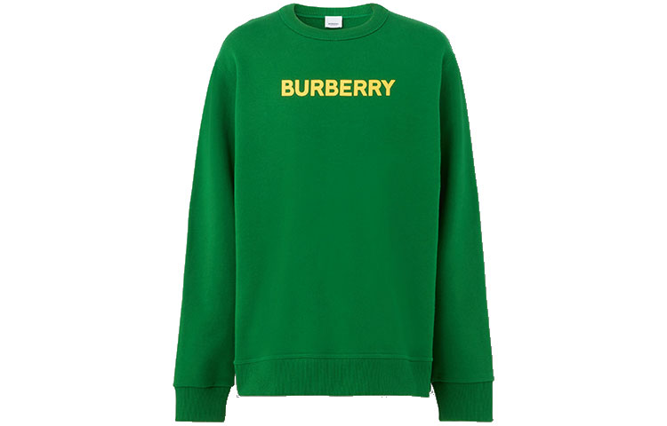 Order Burberry SS22 Sweatshirt Katun Lengan Panjang Logo Hijau. 80553111