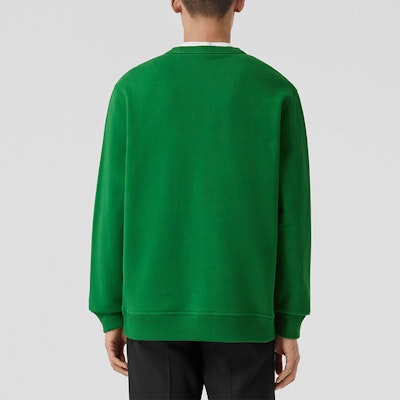 Burberry SS22 綠色標誌印花棉質長袖運動衫 80553111 Purchase Burberry SS22 綠色標誌印花棉質長袖運動衫 80553111