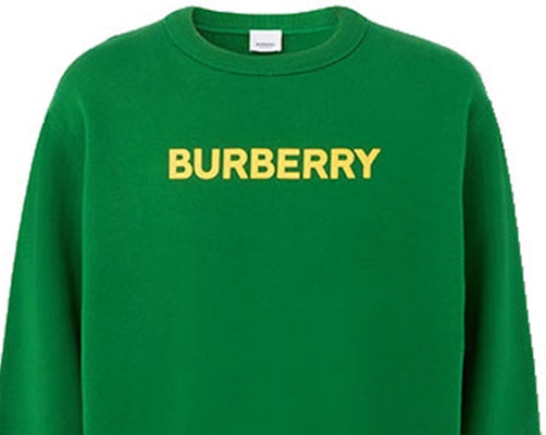 Burberry SS22 綠色標誌印花棉質長袖運動衫 80553111 Details for Burberry SS22 綠色標誌印花棉質長袖運動衫 80553111