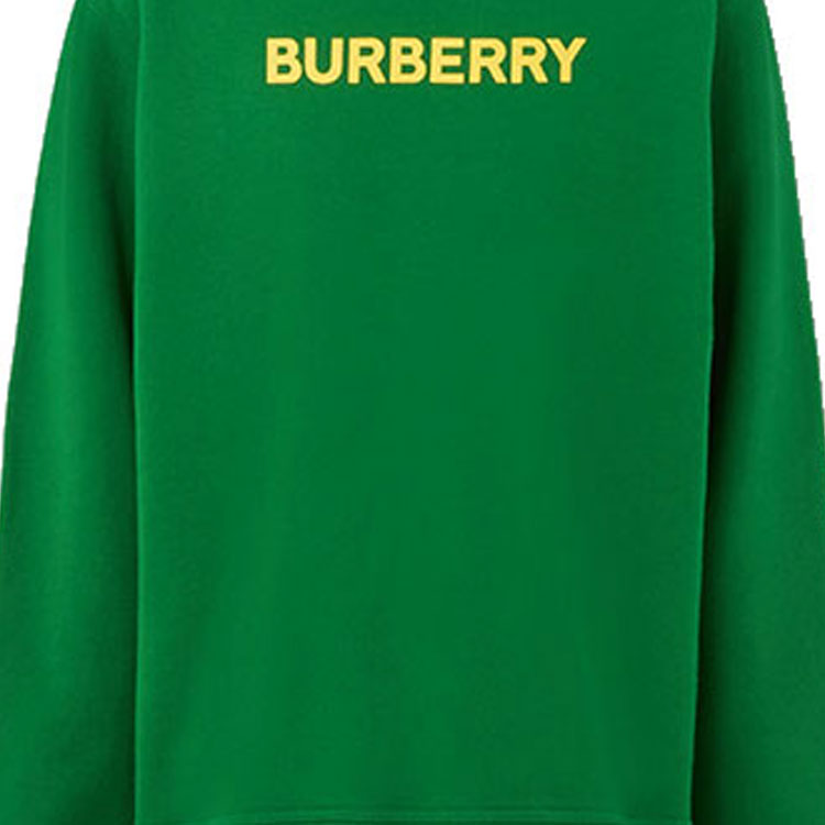 Sizing Burberry SS22 Sweatshirt Katun Lengan Panjang Logo Hijau. 80553111