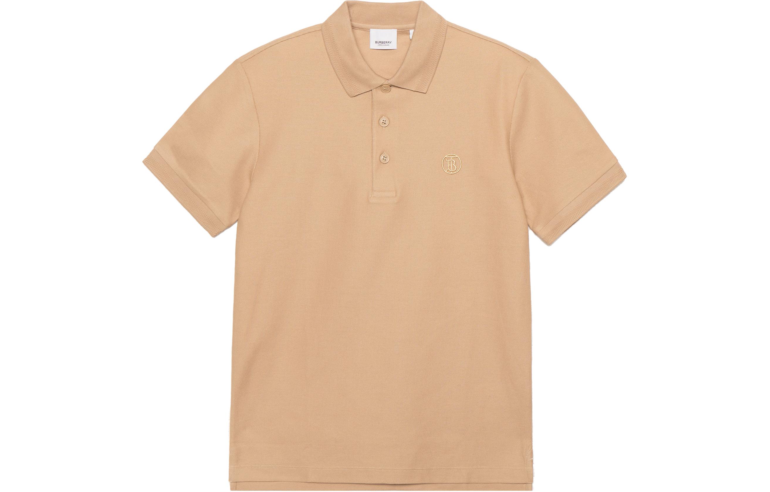 Burberry SS22  Khaki Polo Shirt with Solid Color & Embroidered Logo. 80570881 圖 2
