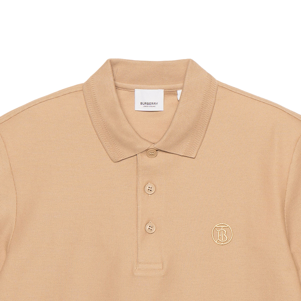 Burberry SS22  Khaki Polo Shirt with Solid Color & Embroidered Logo. 80570881 圖 7