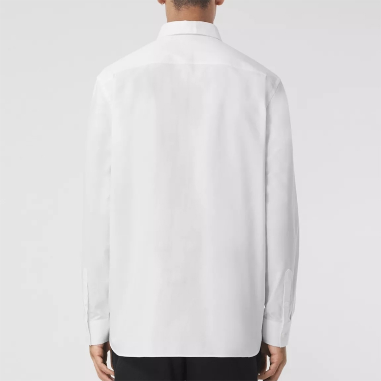 Details for 버버리 SS22 레터 패턴 루즈핏 긴팔 셔츠 화이트 80501341