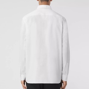 버버리 SS22 레터 패턴 루즈핏 긴팔 셔츠 화이트 80501341 Details for 버버리 SS22 레터 패턴 루즈핏 긴팔 셔츠 화이트 80501341