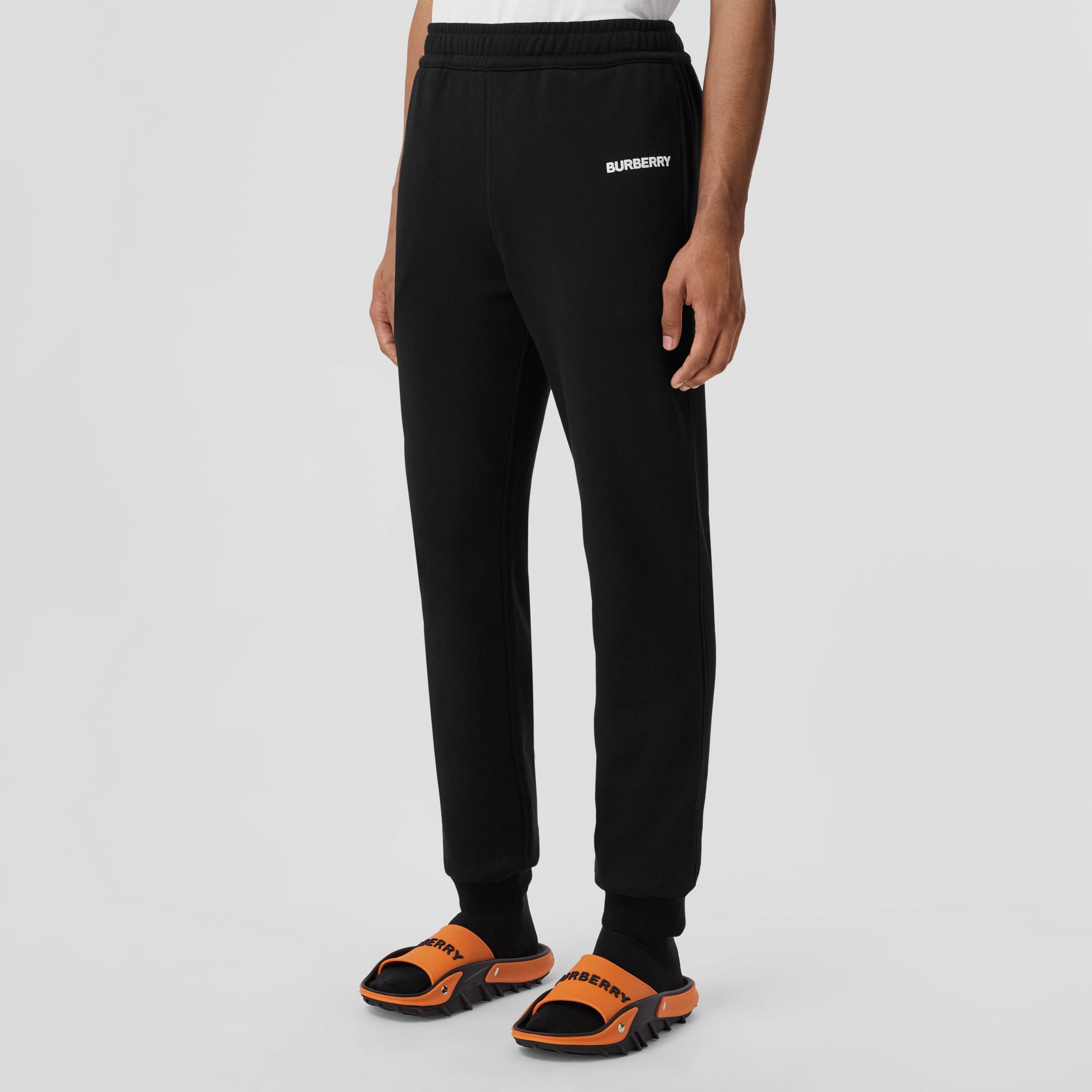 Details for Pantalones Jogger de Algodón Negro con Logo Burberry SS22 80553381