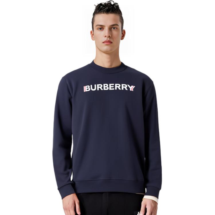 Details for Burberry SS22  Logo Print Pullover Sweatshirt Navy Blue. 80529911