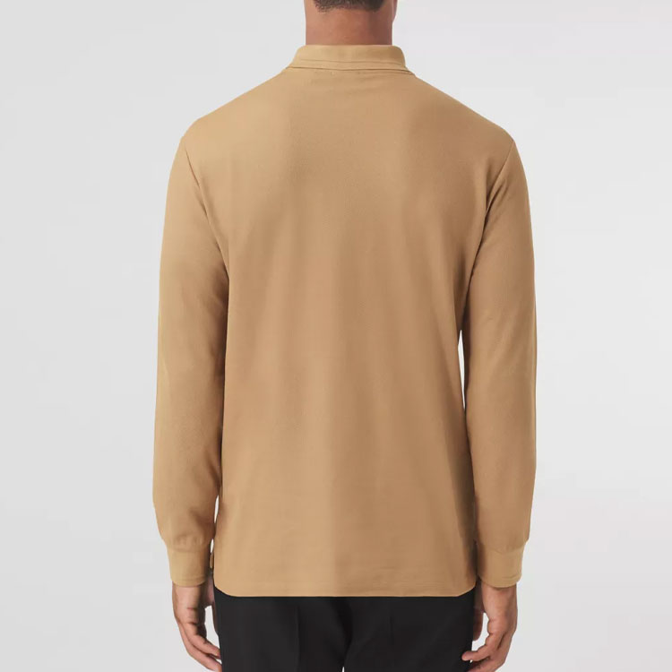 Burberry SS22  Long Sleeve Polo Shirt with Logo Embroidery - Camel Beige 80437841 圖 6