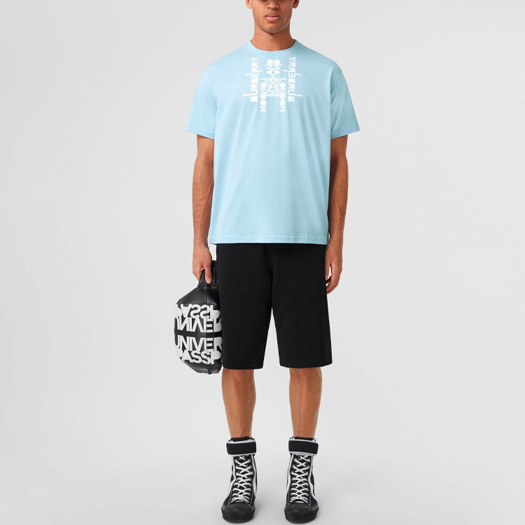 Burberry SS22  Loose Fit Logo Print T-Shirt Light Blue. 80513991 圖 3