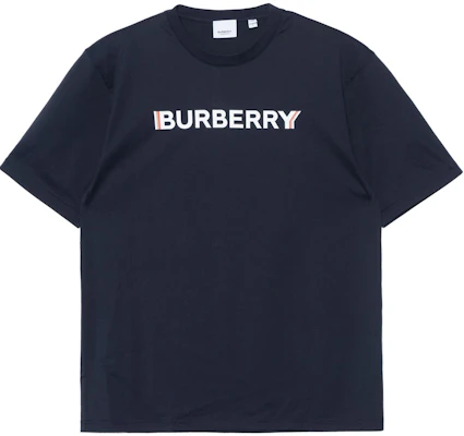 博柏利 SS22 海军蓝标志印花短袖T恤. 80530111 Buy 博柏利 SS22 海军蓝标志印花短袖T恤. 80530111