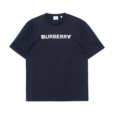 Burberry SS22 Navy Logo Print Short Sleeve T-Shirt. 80530111
