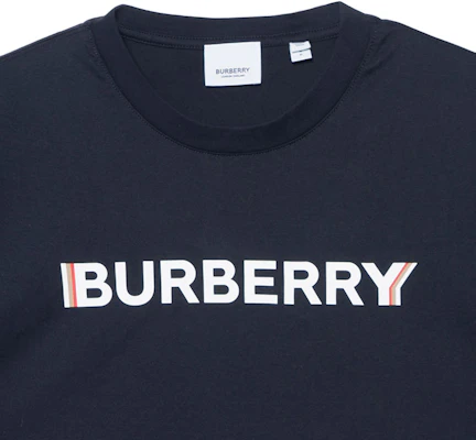 博柏利 SS22 海军蓝标志印花短袖T恤. 80530111 2