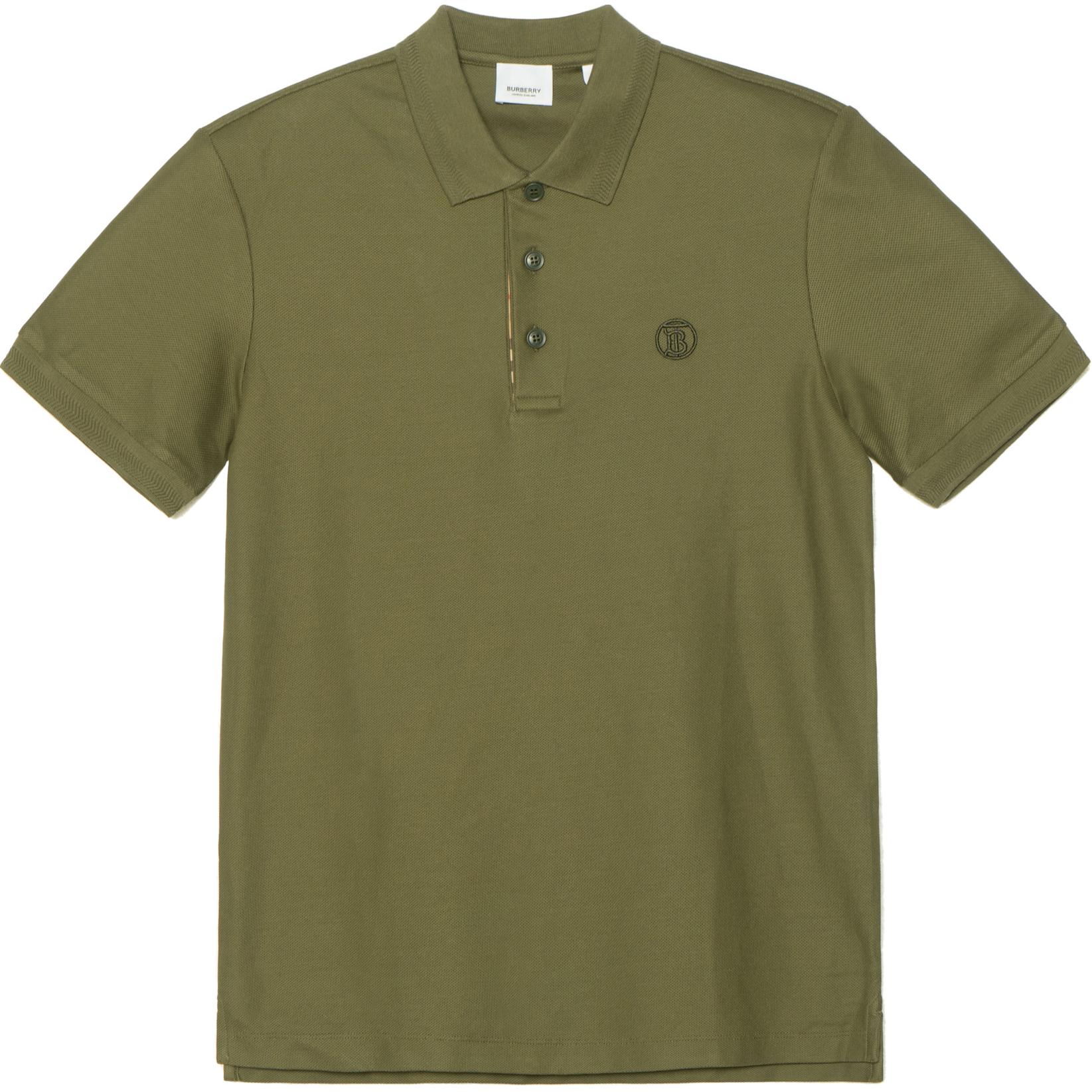 Burberry SS22  Olive Green Polo Shirt with Embroidered Logo. 80552261 圖 2