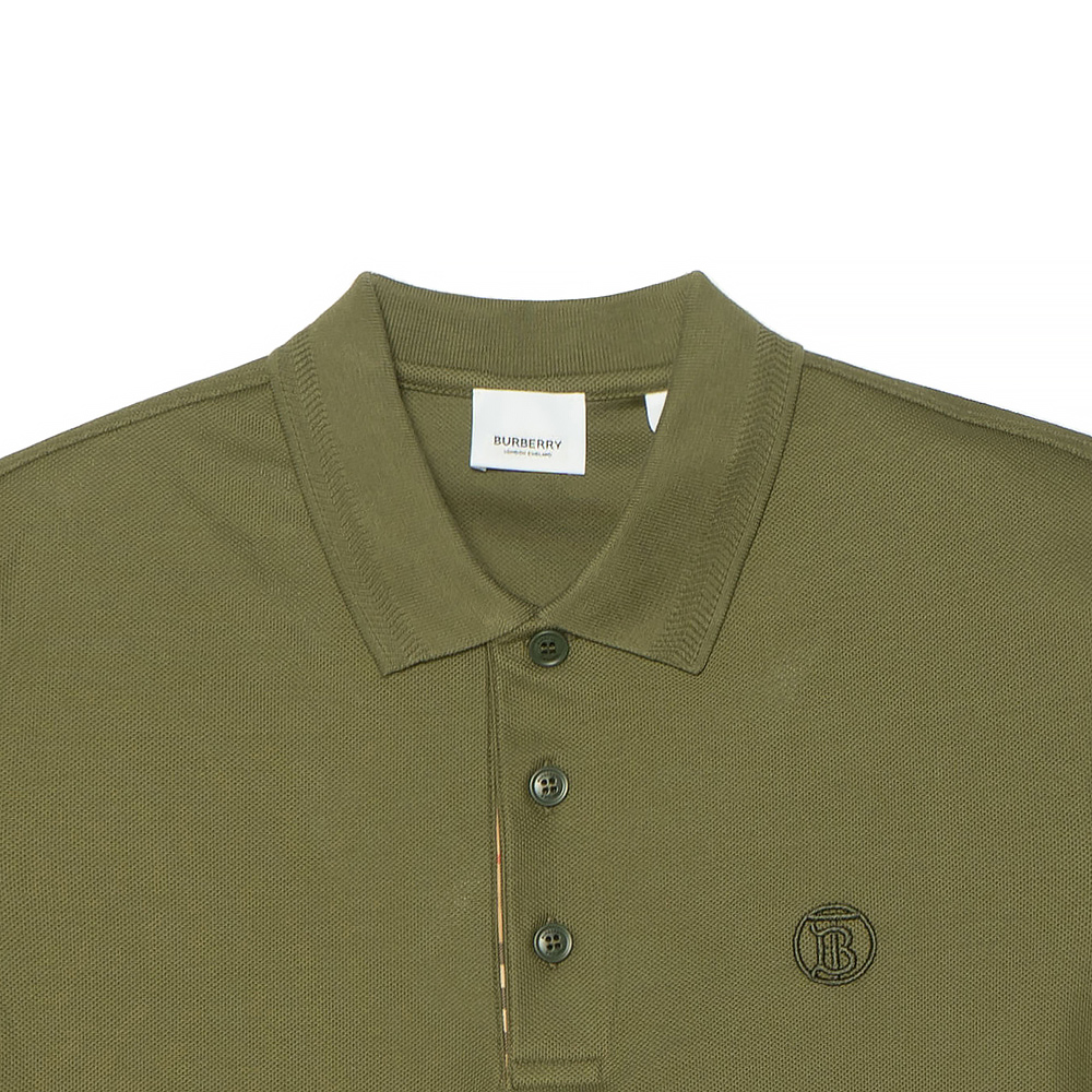 Burberry SS22  Olive Green Polo Shirt with Embroidered Logo. 80552261 圖 5