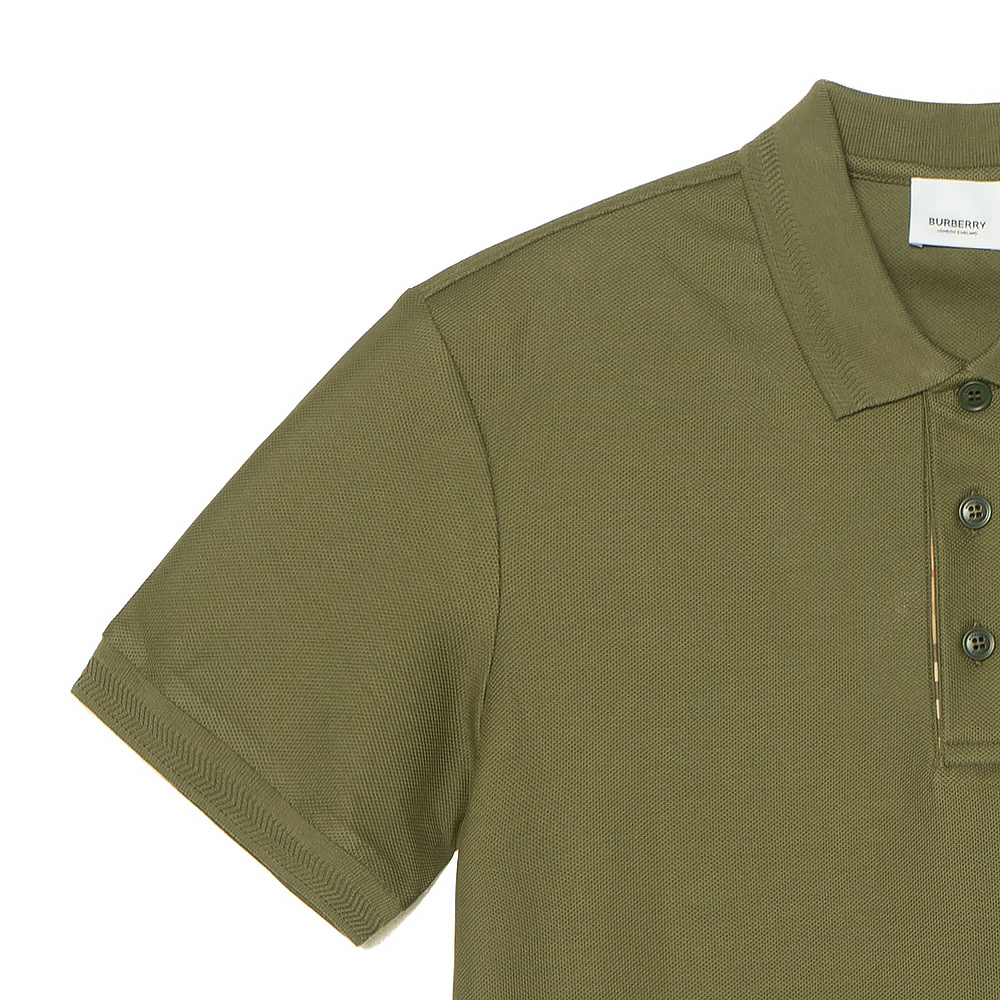 Burberry SS22  Olive Green Polo Shirt with Embroidered Logo. 80552261 圖 7