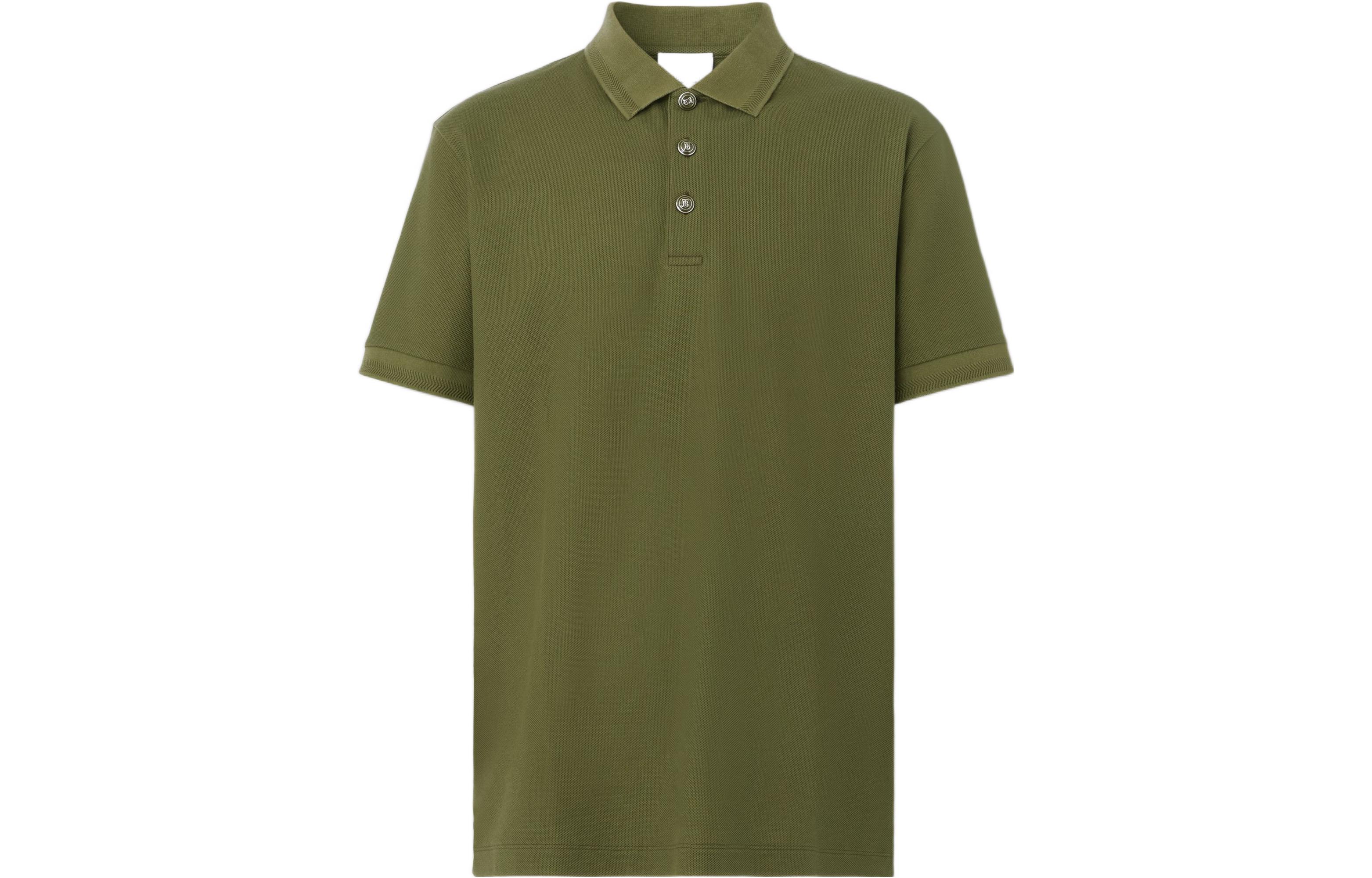 Burberry SS22  Olive Green Solid Casual Polo Shirt. 80552391 圖 2
