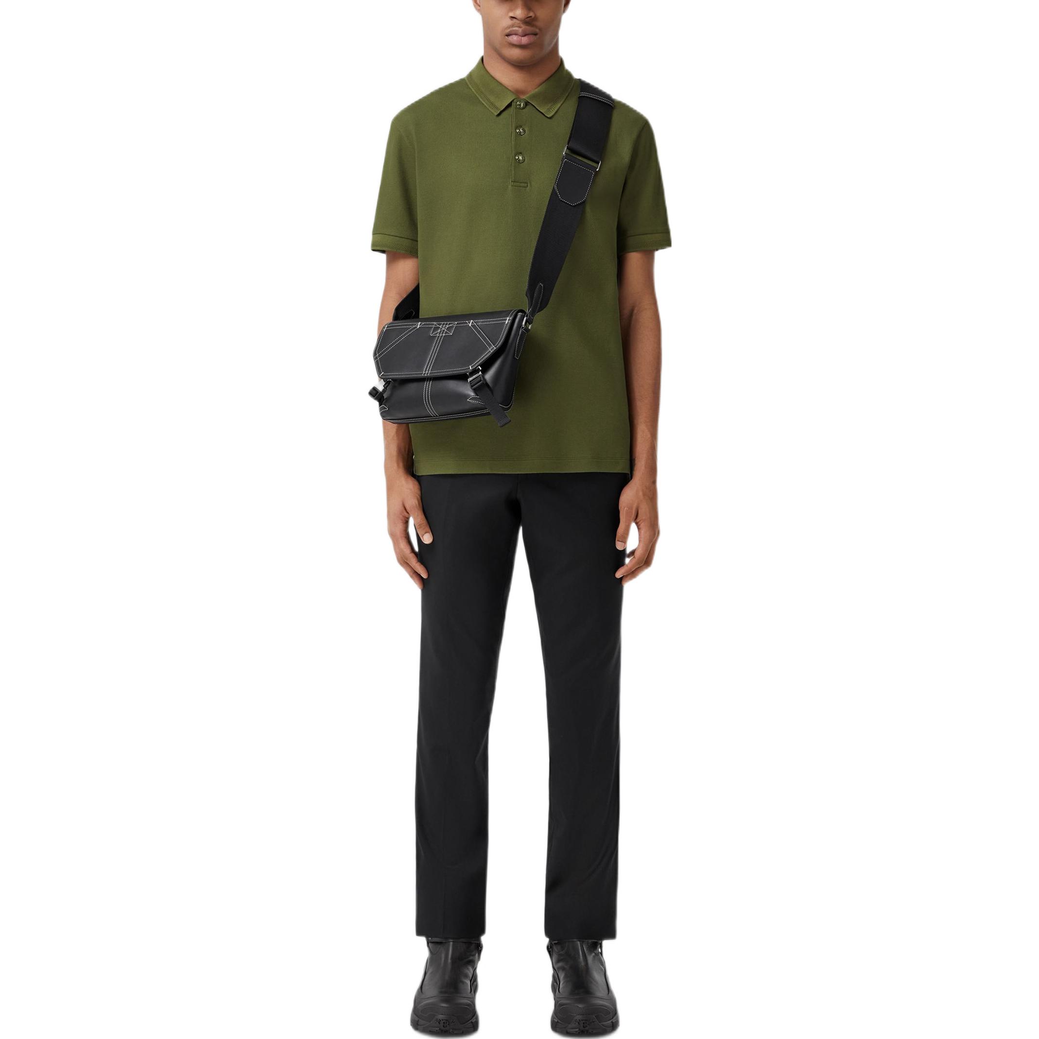 Burberry SS22  Olive Green Solid Casual Polo Shirt. 80552391 圖 3