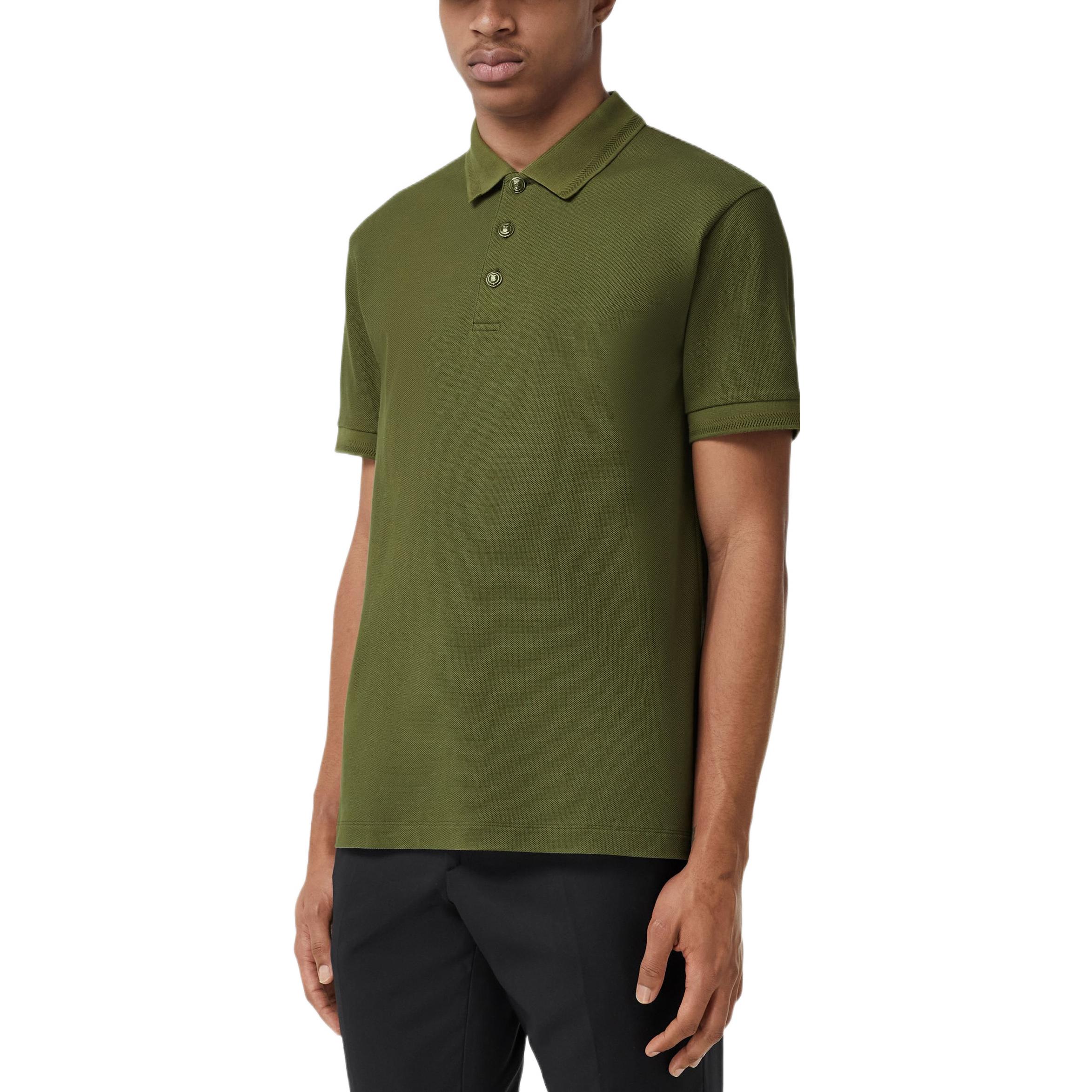 Burberry SS22  Olive Green Solid Casual Polo Shirt. 80552391 圖 6