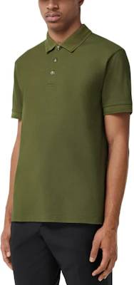 博柏利SS22橄榄绿纯色休闲POLO衫 80552391 Details for 博柏利SS22橄榄绿纯色休闲POLO衫 80552391