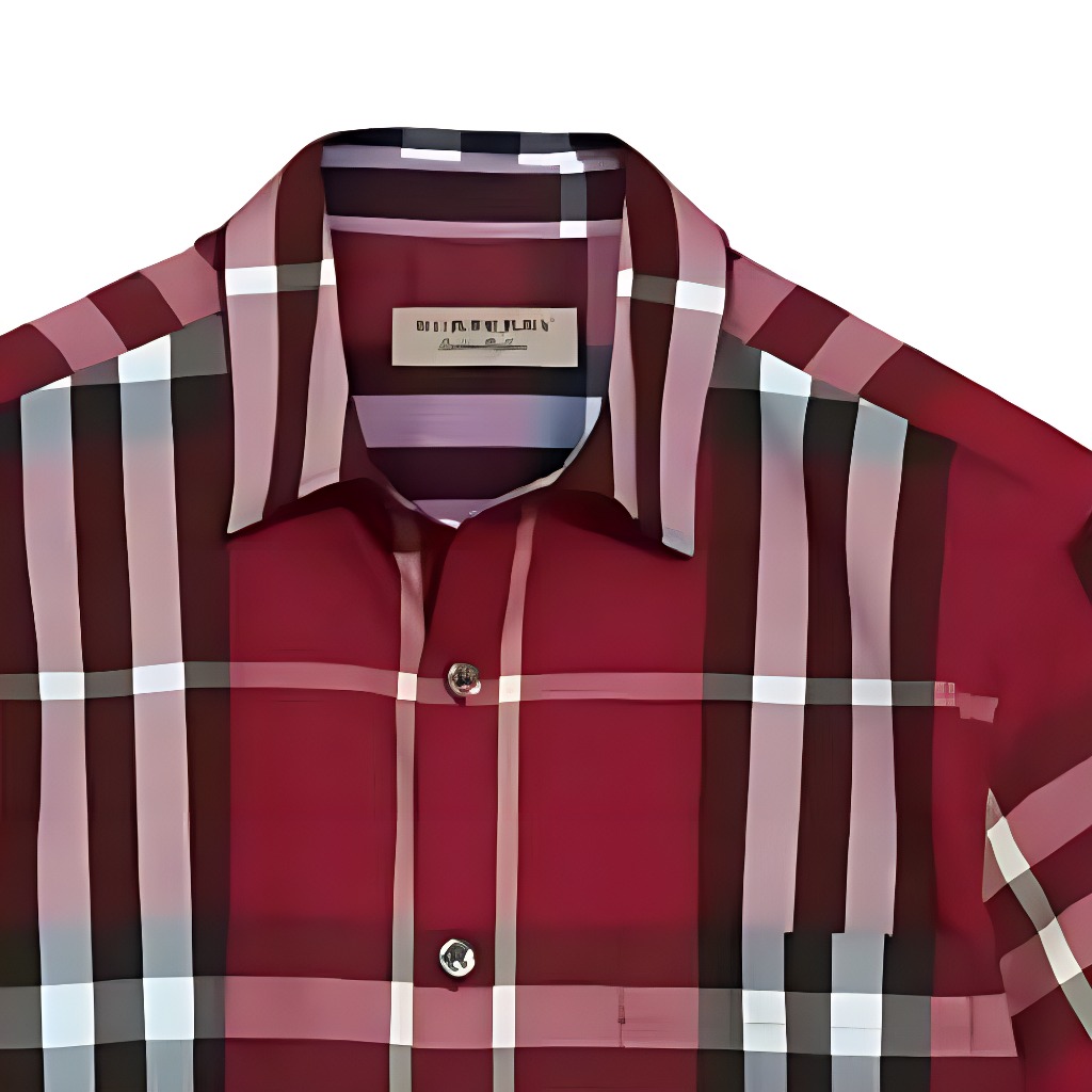 Purchase 博柏利 SS22 红色格纹宽松短袖衬衫 40426251