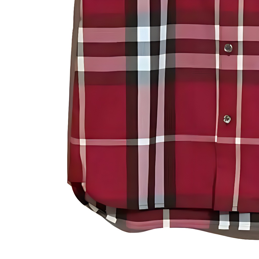 Sizing 博柏利 SS22 红色格纹宽松短袖衬衫 40426251