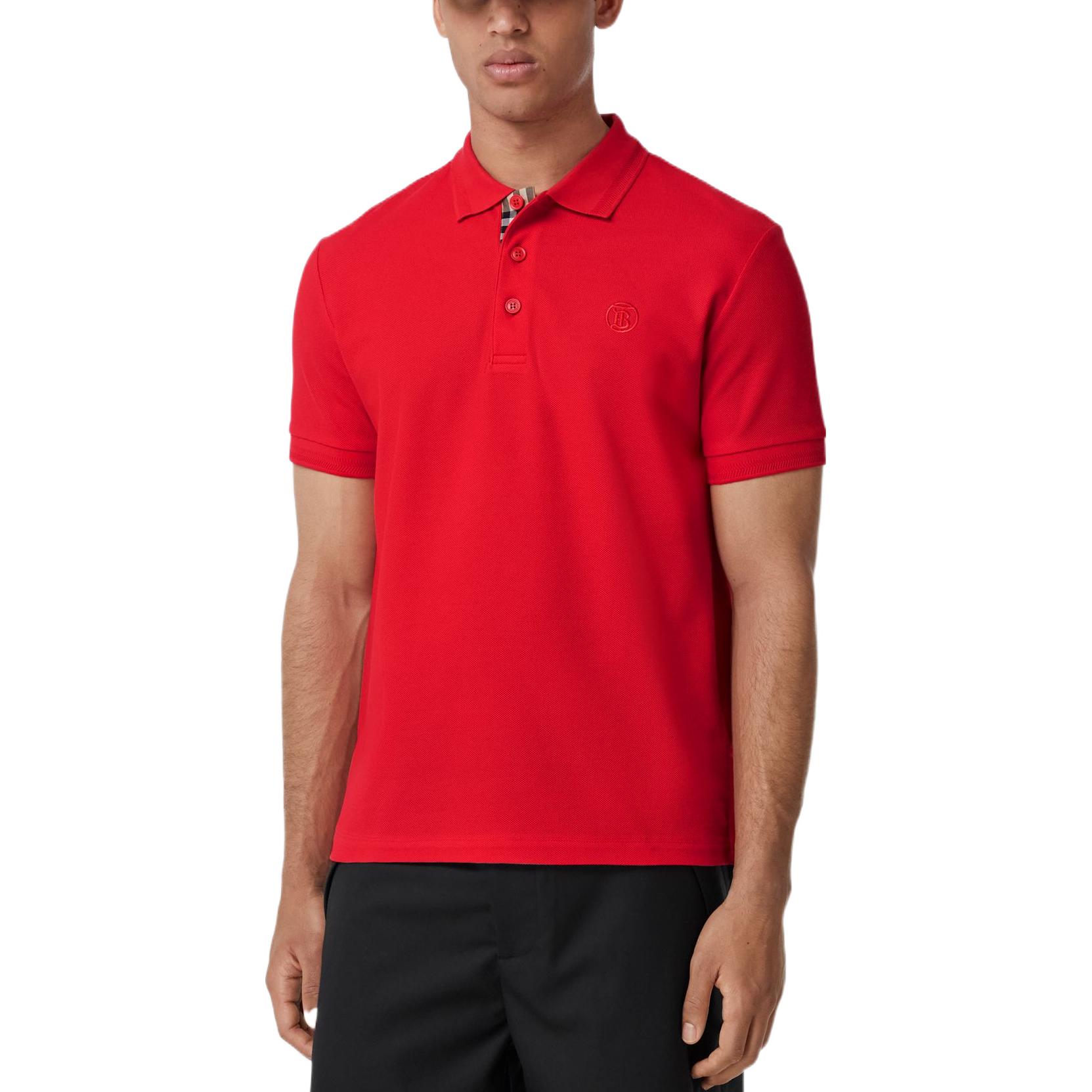 Burberry SS22  Red Classic Check Collar Polo Shirt. 80552251 圖 5