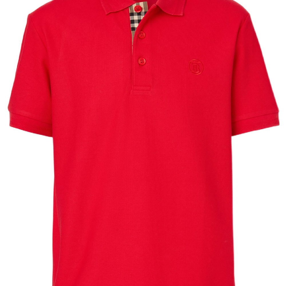 Burberry SS22  Red Classic Check Collar Polo Shirt. 80552251 圖 7