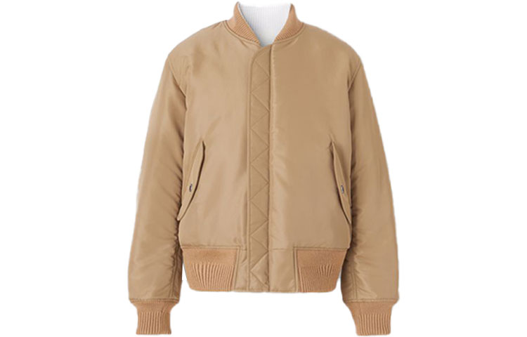Buy Burberry SS22  Reversible Logo Baseball Jacket in Off-White. 80477771