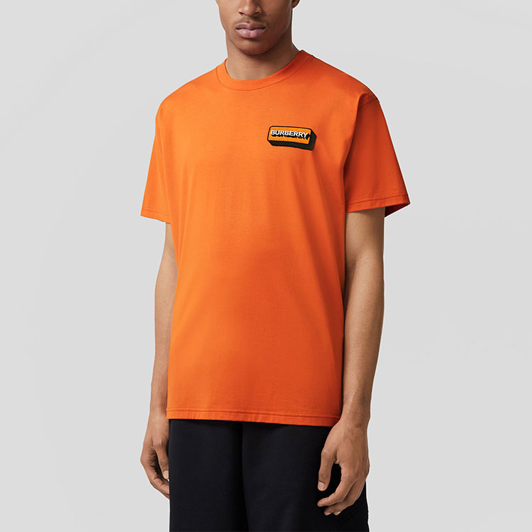 Burberry SS22  Solid Logo Patch Loose Fit T-Shirt Bright Orange. 80574861 圖 5