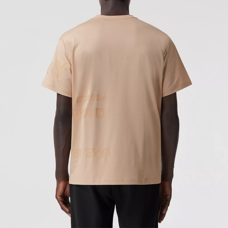 Purchase Burberry SS22 Kaos Pendek Logo Solid Leher O Warna Soft Tan 80512401